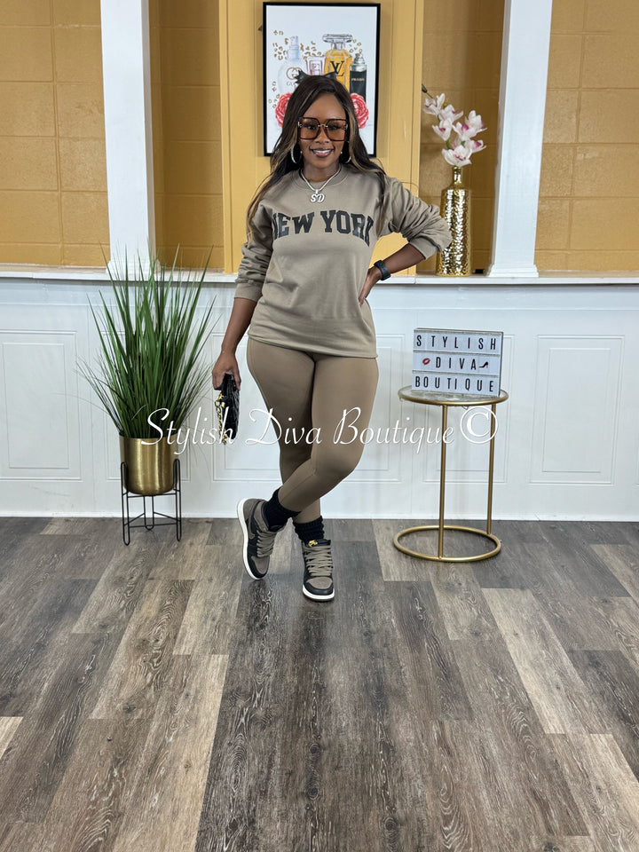 Butter Soft Microfiber Leggings up to 3XL (Mocha)