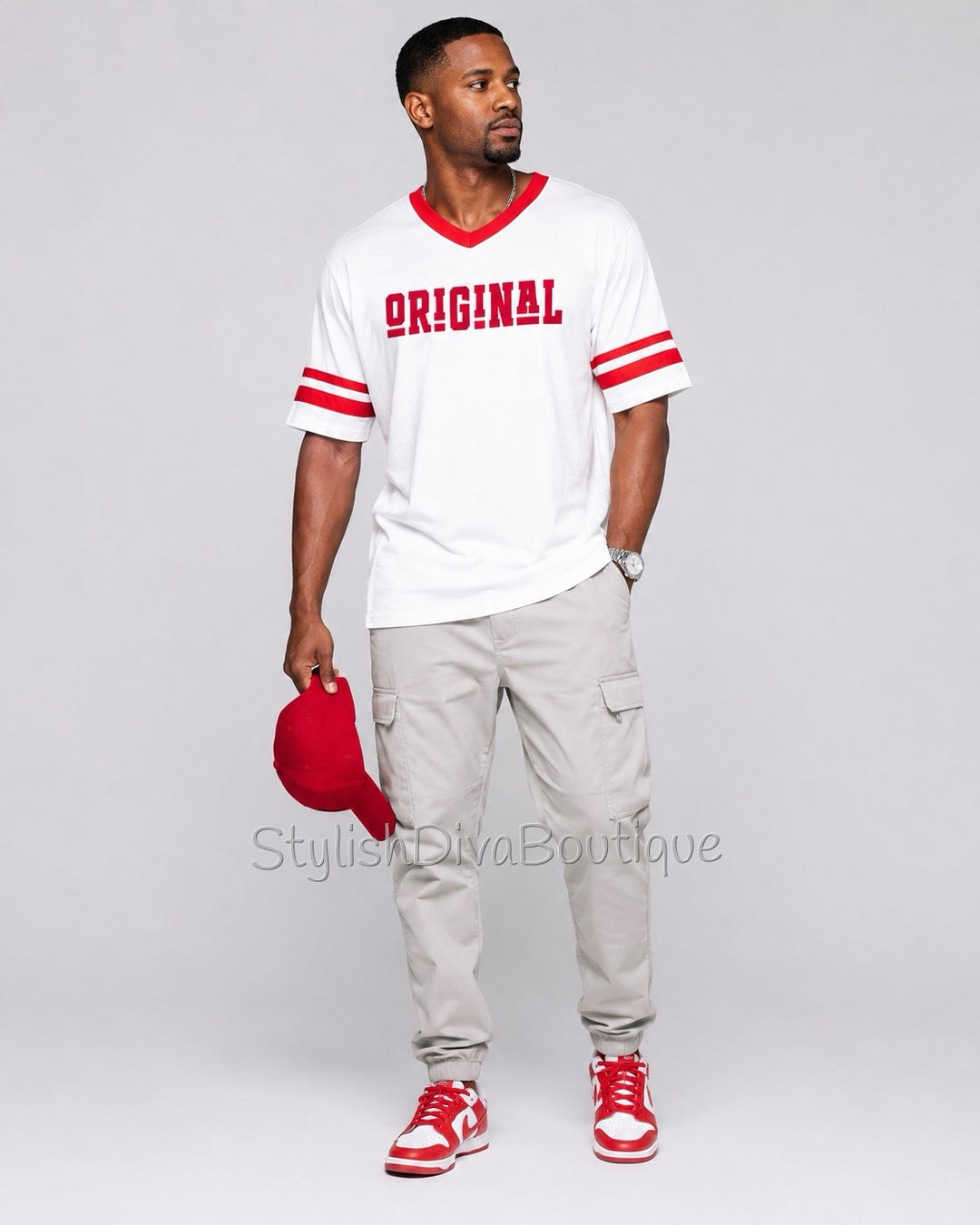 ORIGINAL Varsity Tee (White/Red)