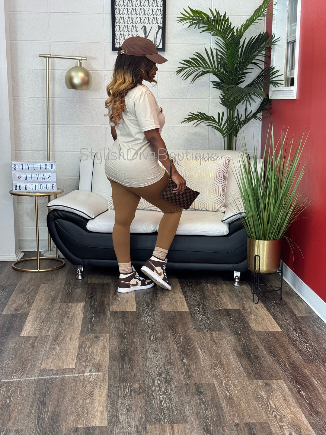 Butter Soft Microfiber Leggings up to 3XL (Deep Camel)