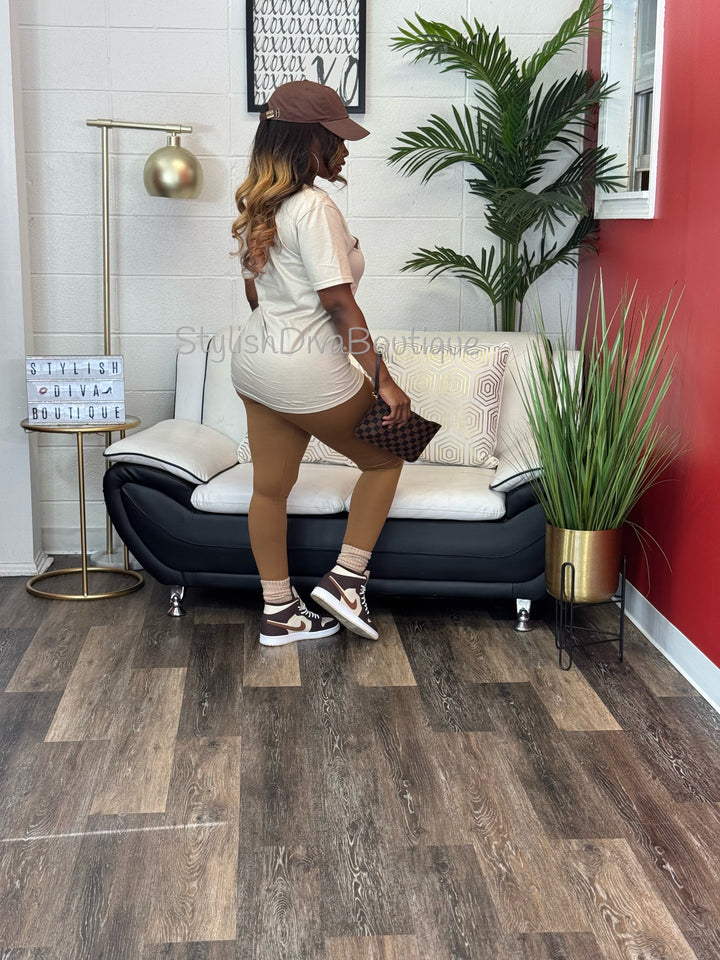 Butter Soft Microfiber Leggings up to 3XL (Deep Camel)