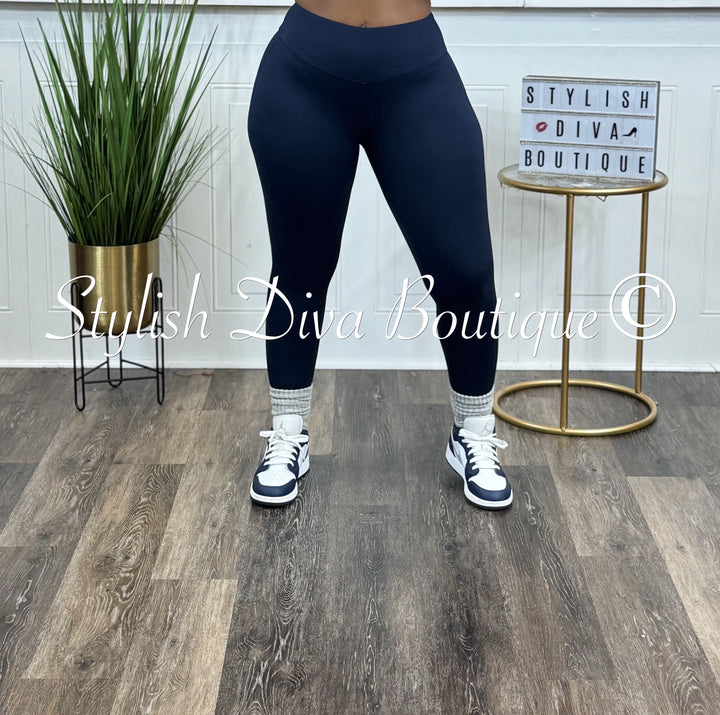 Butter Soft Microfiber Leggings up to 3XL (Navy)