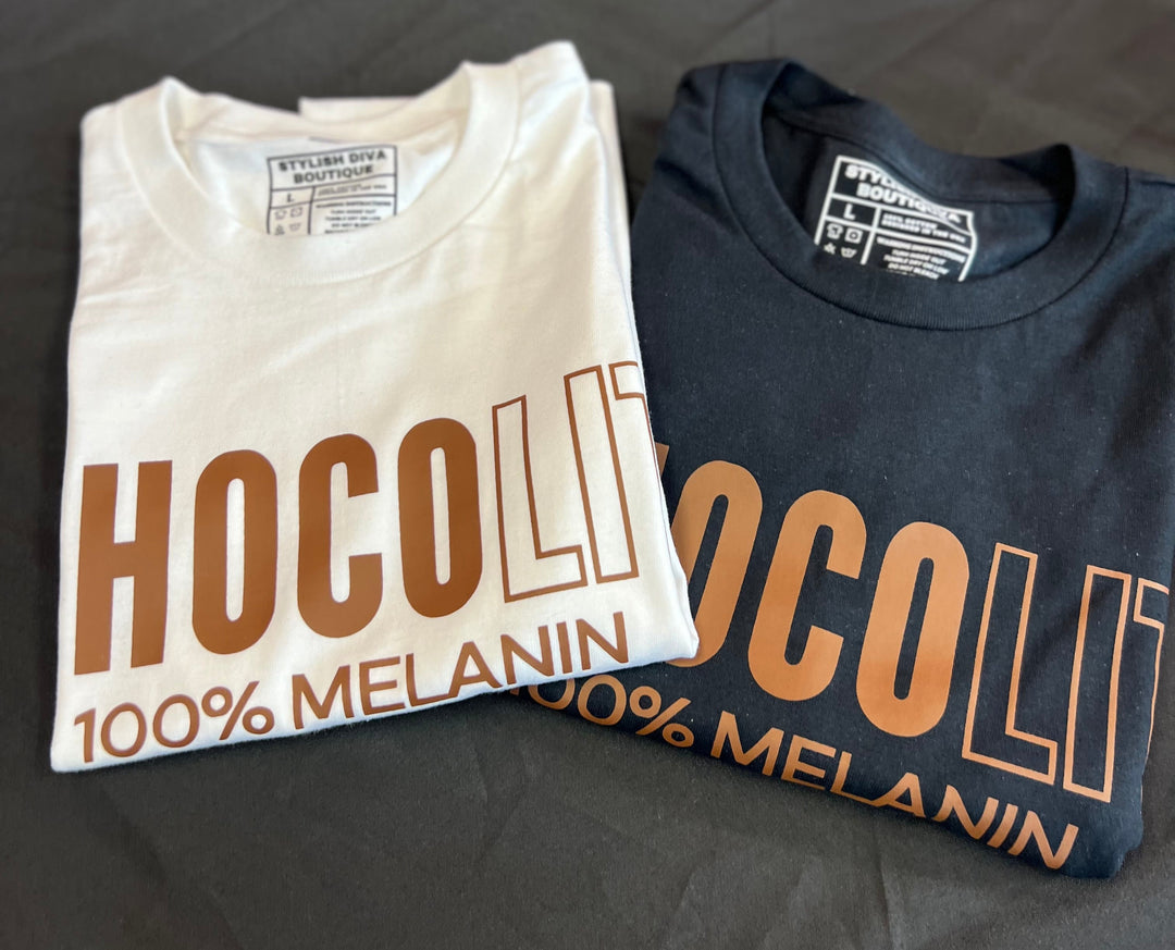 100% Chocolit Graphic Tee (Brown Print)