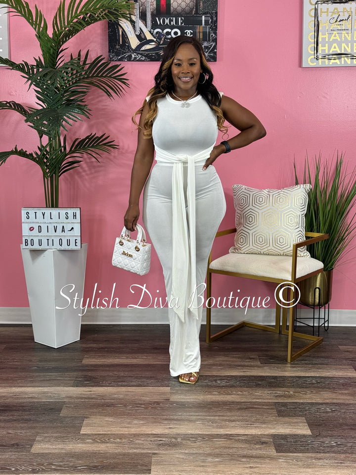 Full Moon 2pc Cropped Set (Off White)