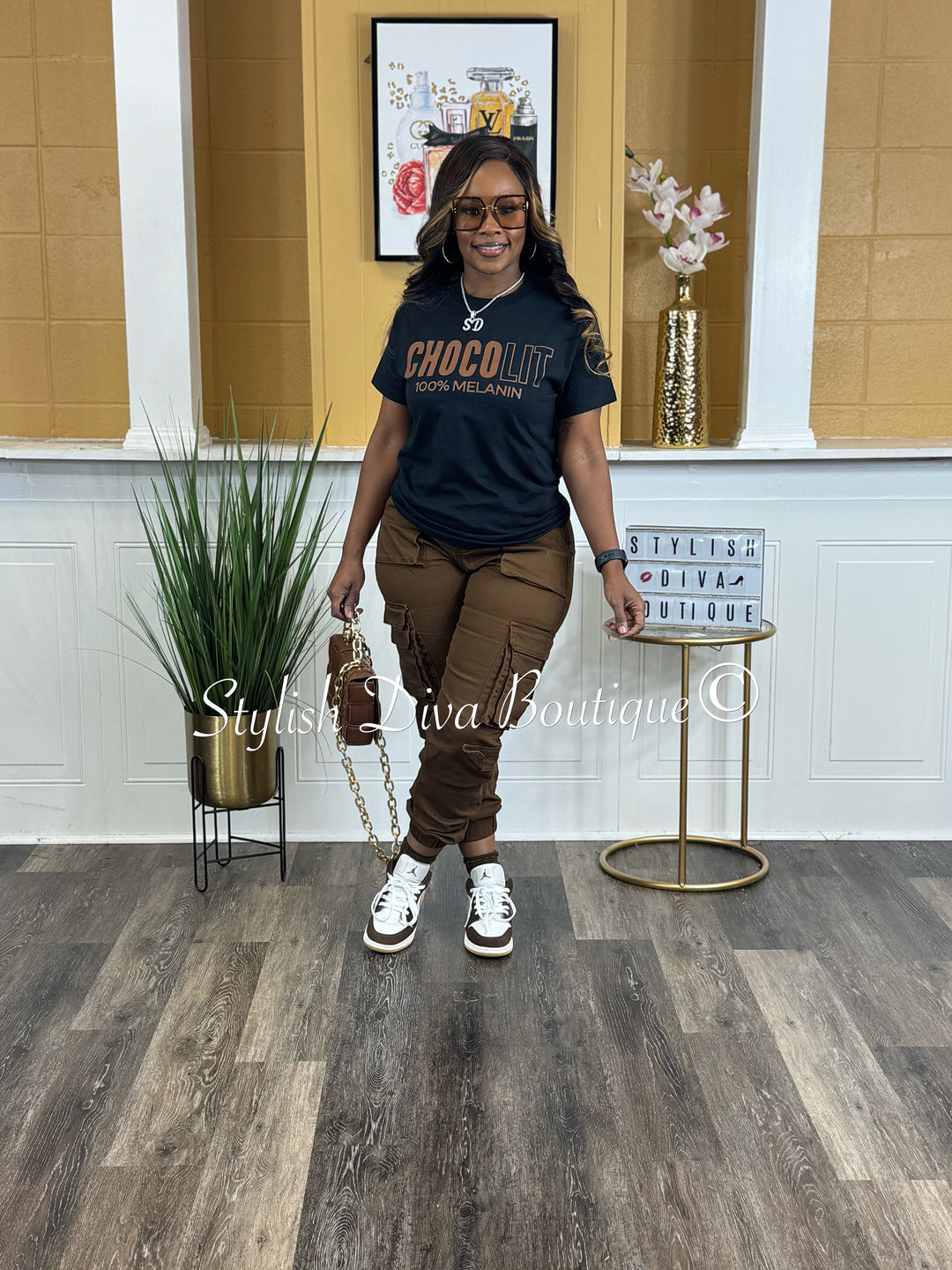 Sienna Cargo Joggers (Chocolate Brown)