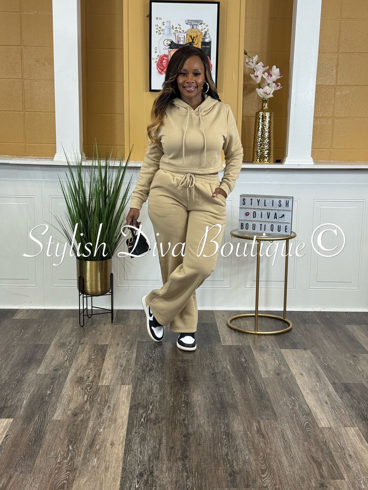 Comfort Mode Pullover Fleece Set (Khaki)