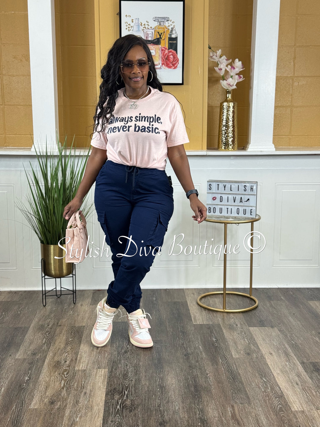 Kima Cargo Joggers (Navy)