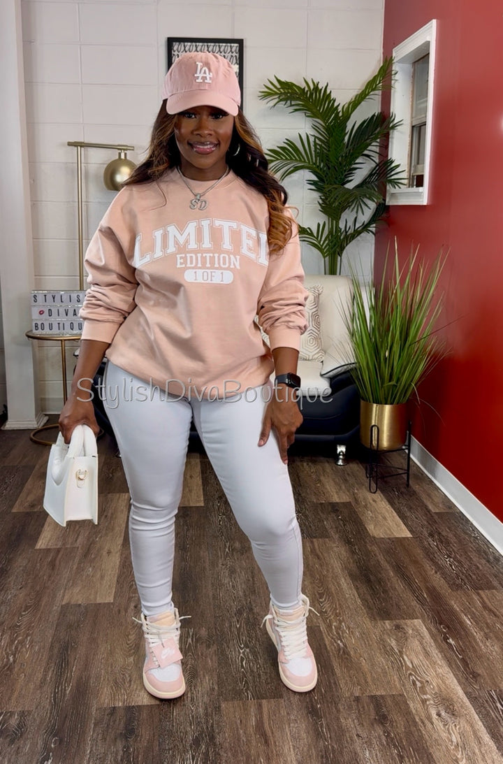 Limited Edition 1 of 1 Sweatshirt (Blush Pink)