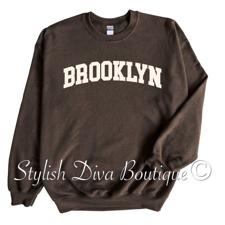 Brooklyn Sweatshirt Only up to 3XL (Cream Print)
