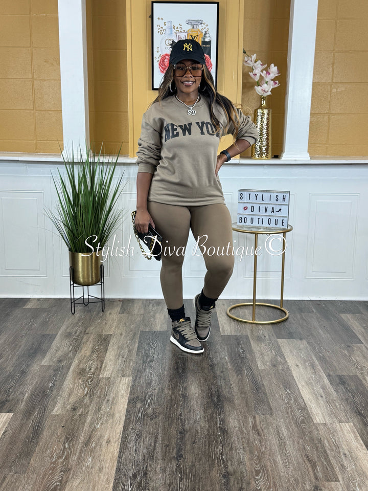 Butter Soft Microfiber Leggings up to 3XL (Mocha)