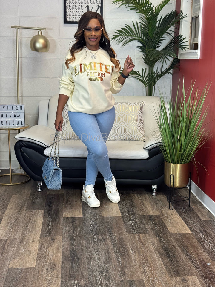 Limited Edition 1 of 1 Signature Sweatshirt Only up to 3XL (Metallic Gold Print)