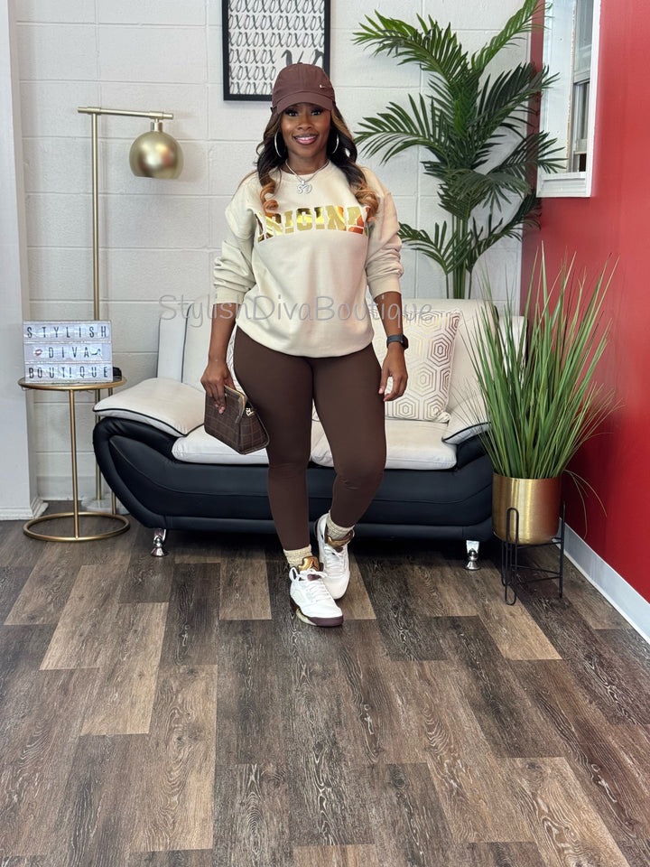 ORIGINAL Signature Sweatshirt Only up to 3XL (Metallic Gold Print)