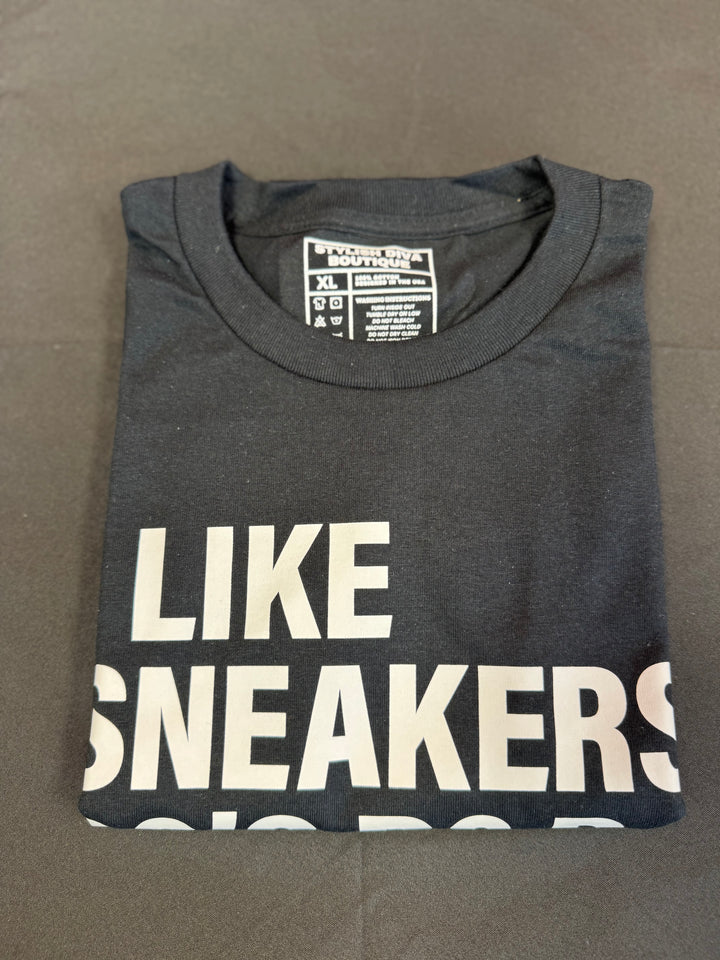 I Love Sneakers &amp; 3 People T-Shirt (White Print)