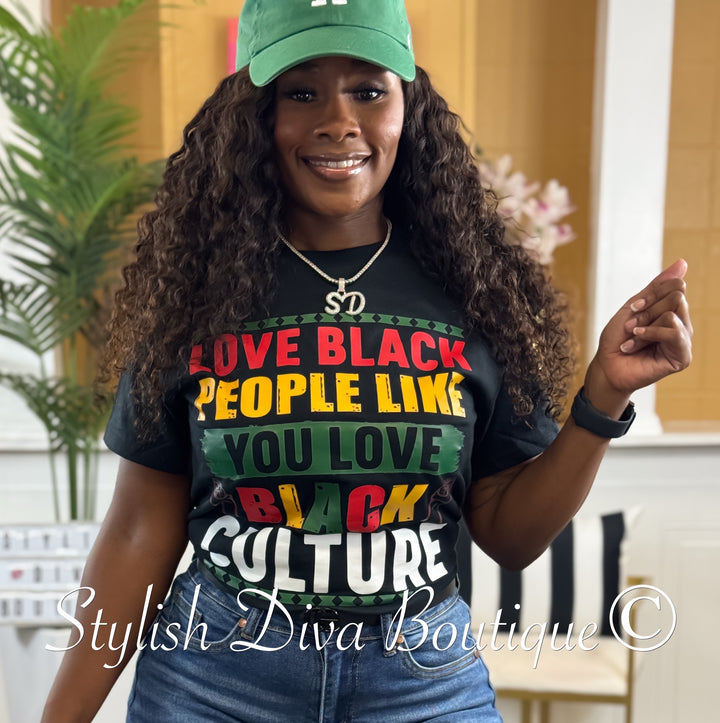 Love Black People T-Shirt (Multi-Color Print)