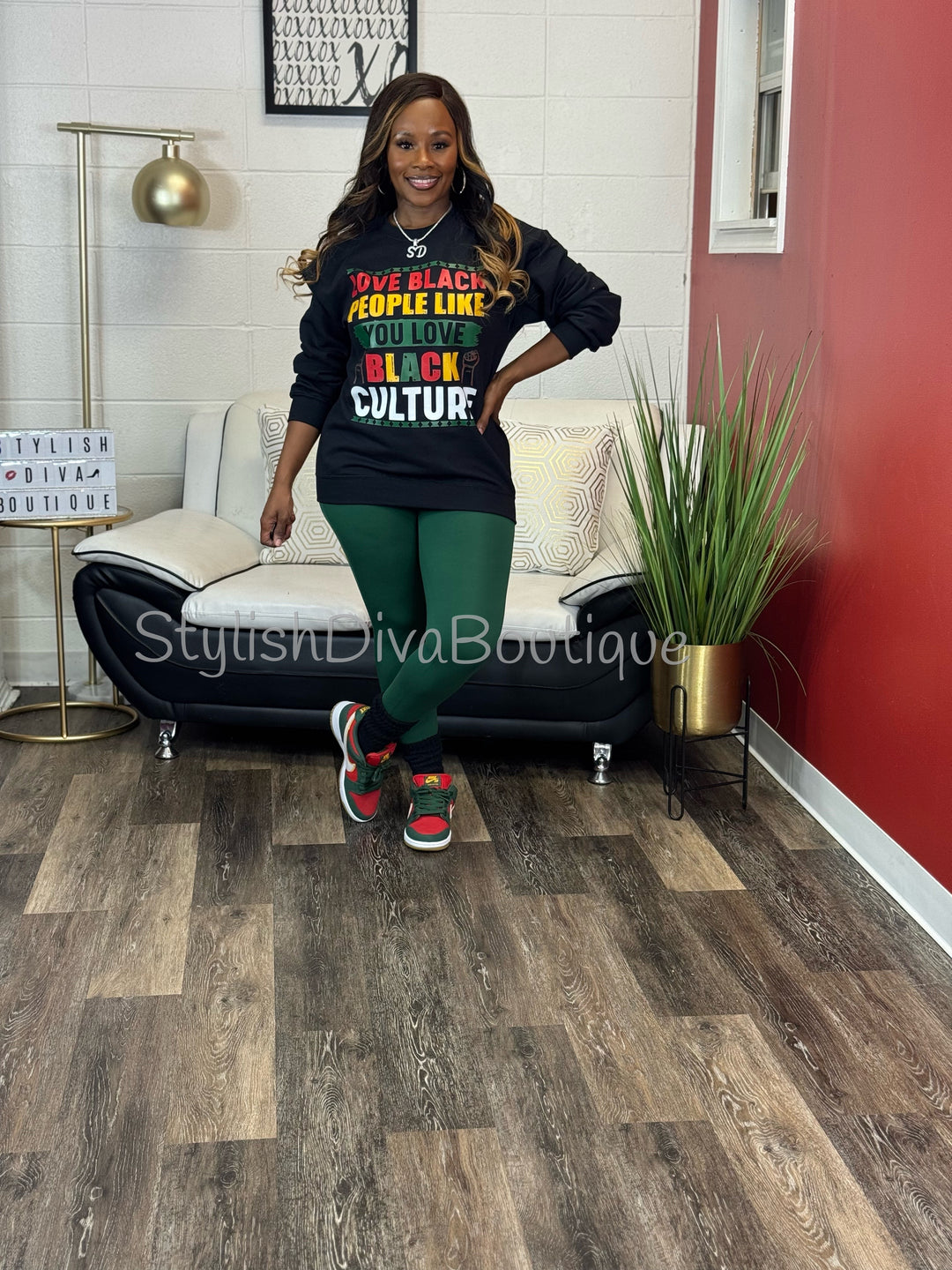 Love Black People Sweatshirt up to 3XL (Multi-Color Print)