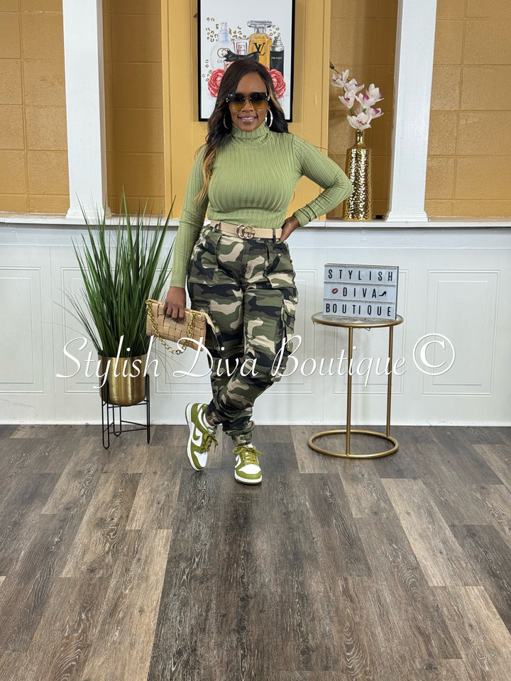 Sienna Camo Cargo Joggers (Light Camo)