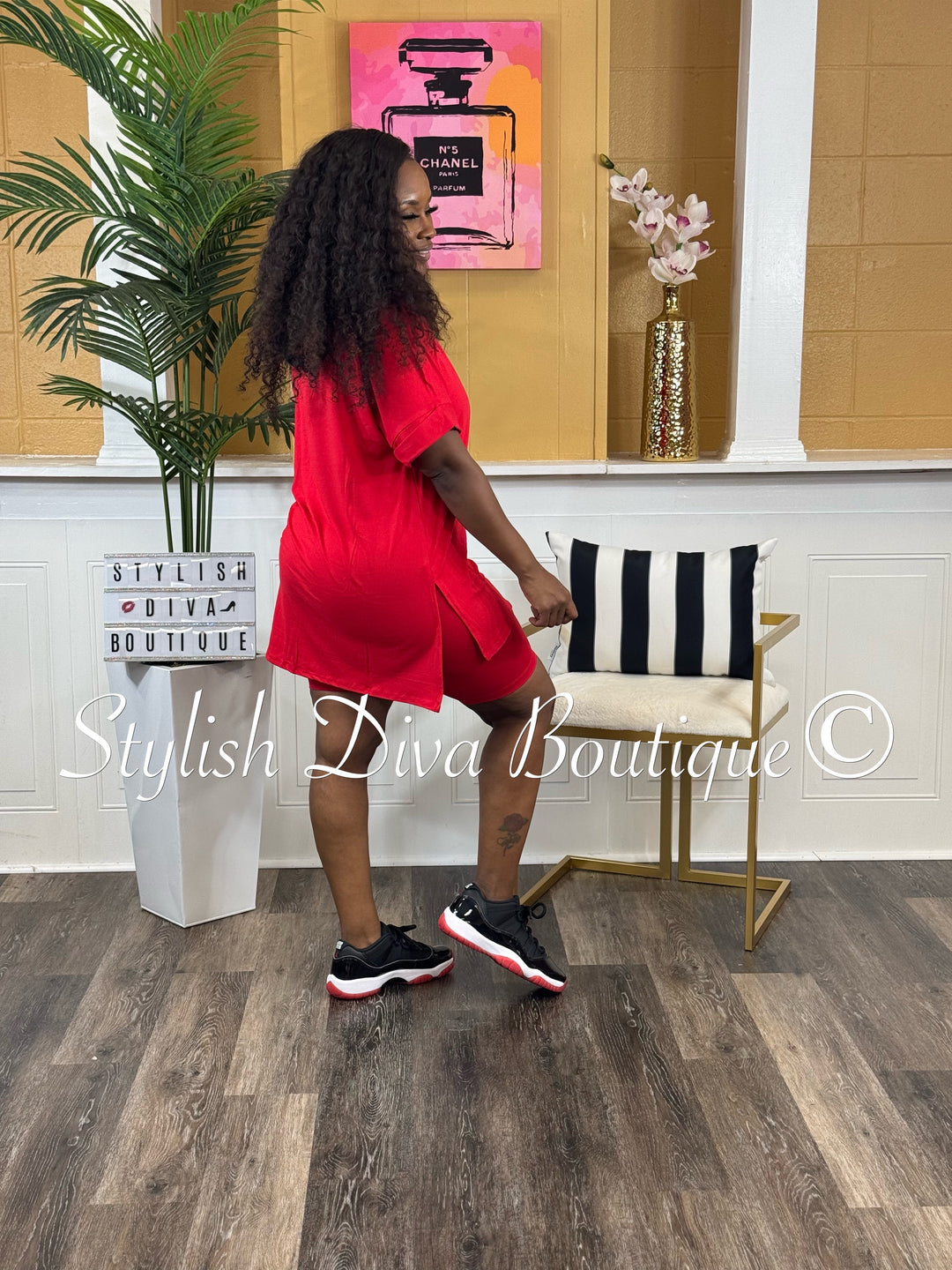 Chill Days Biker Set up to 3XL (Red)