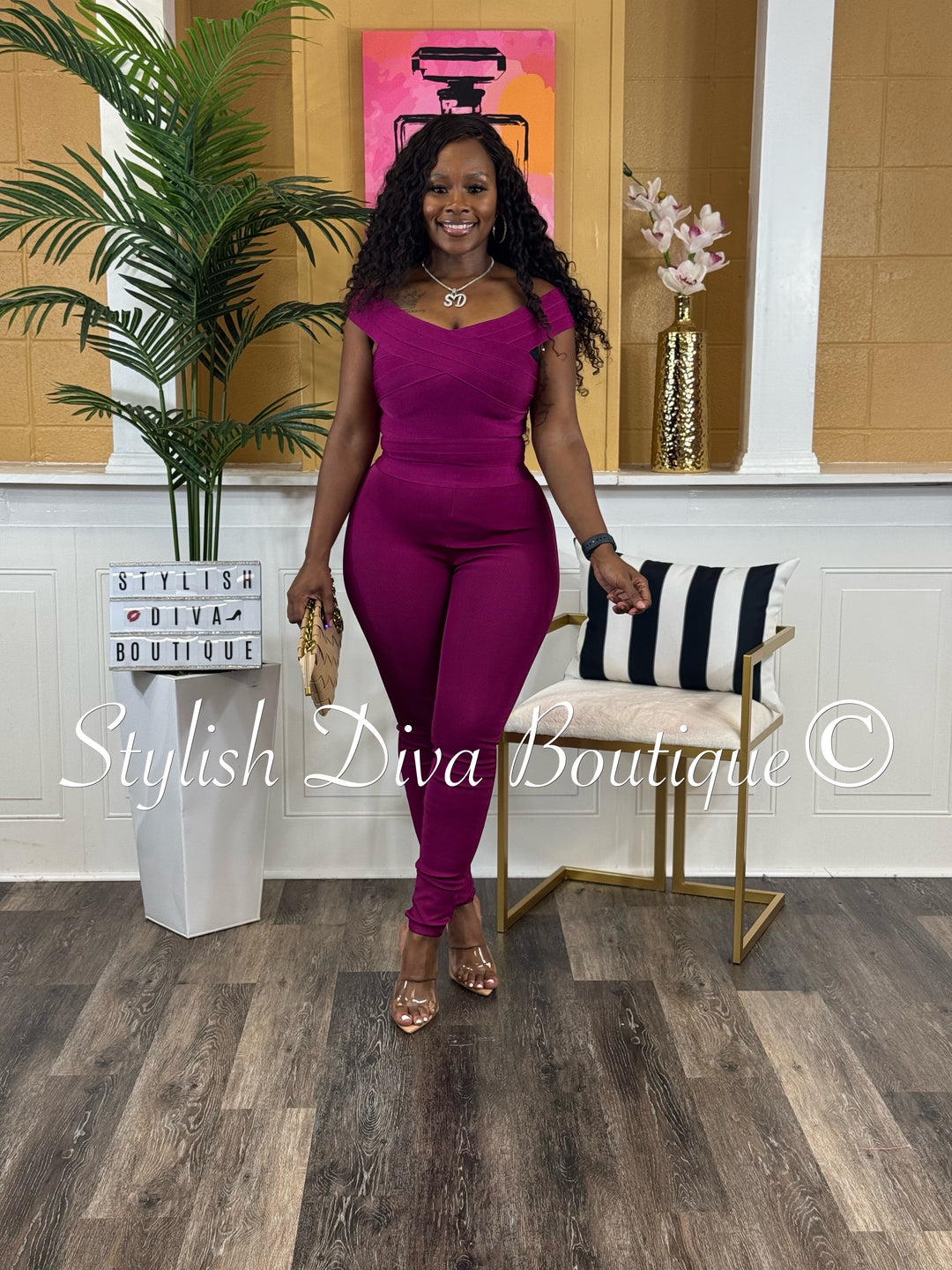 Stallion Bandage Leggings (Wine Berry)