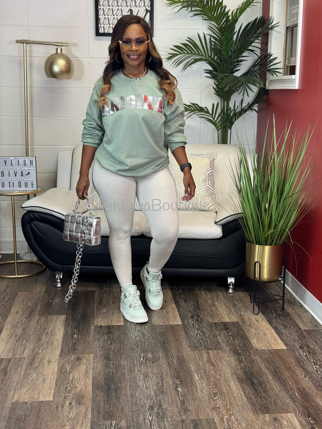 ORIGINAL Signature Sweatshirt Only up to 3XL (Metallic Silver Print)