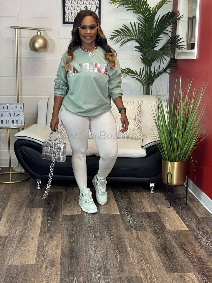 ORIGINAL Signature Sweatshirt Only up to 3XL (Metallic Silver Print)