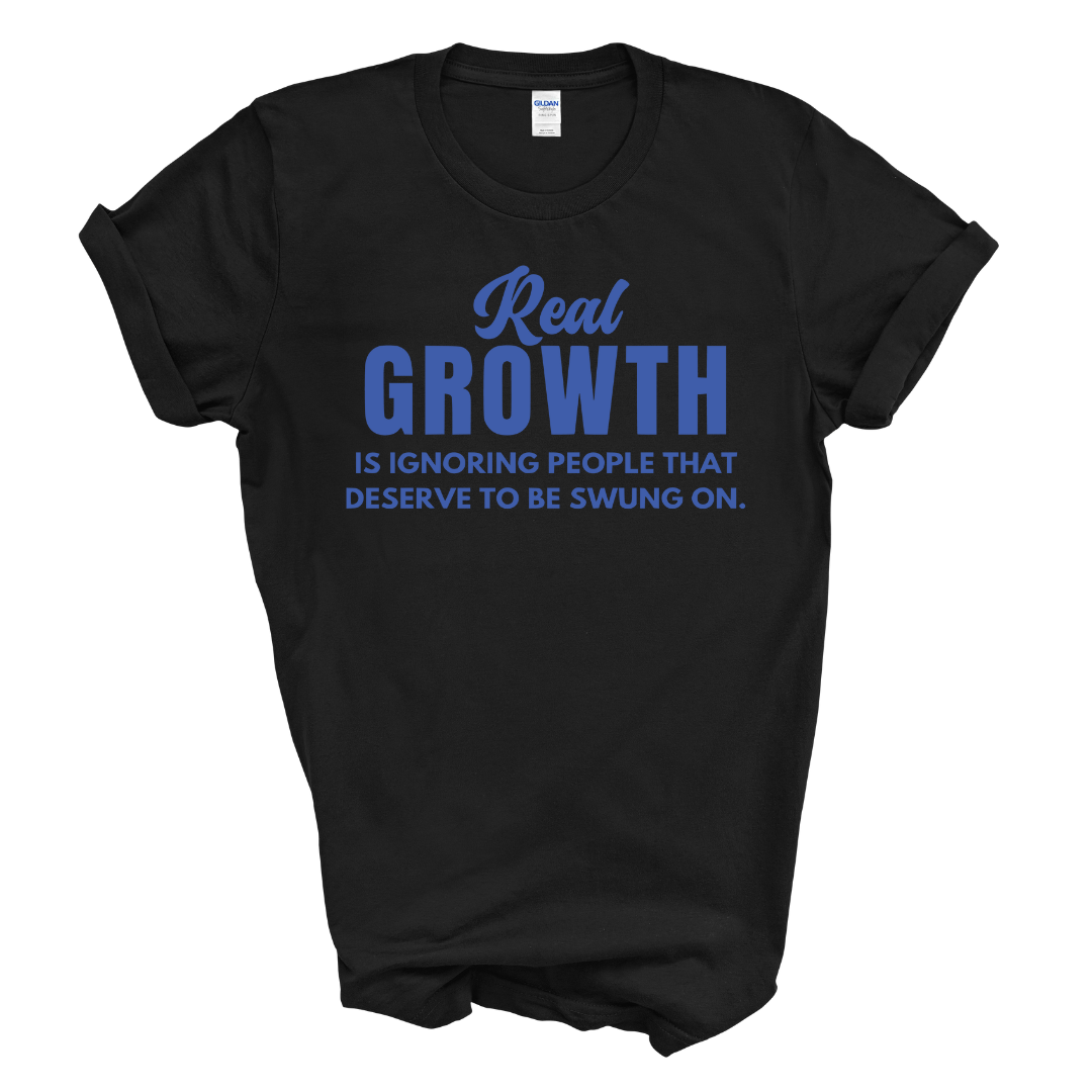 Real Growth T-Shirt (Royal Blue Print)