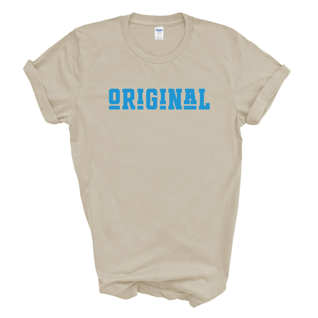 ORIGINAL Signature Graphic Tee (Black Shirt/Columbia Blue Print)