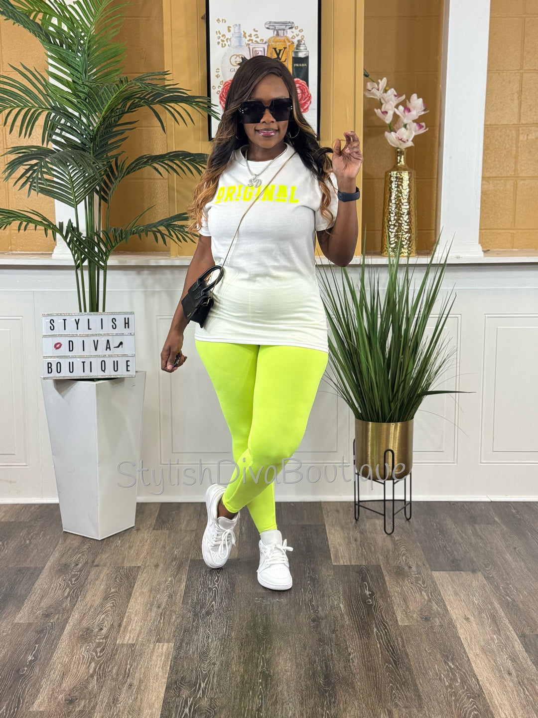 Butter Soft Microfiber Leggings (Neon Yellow)