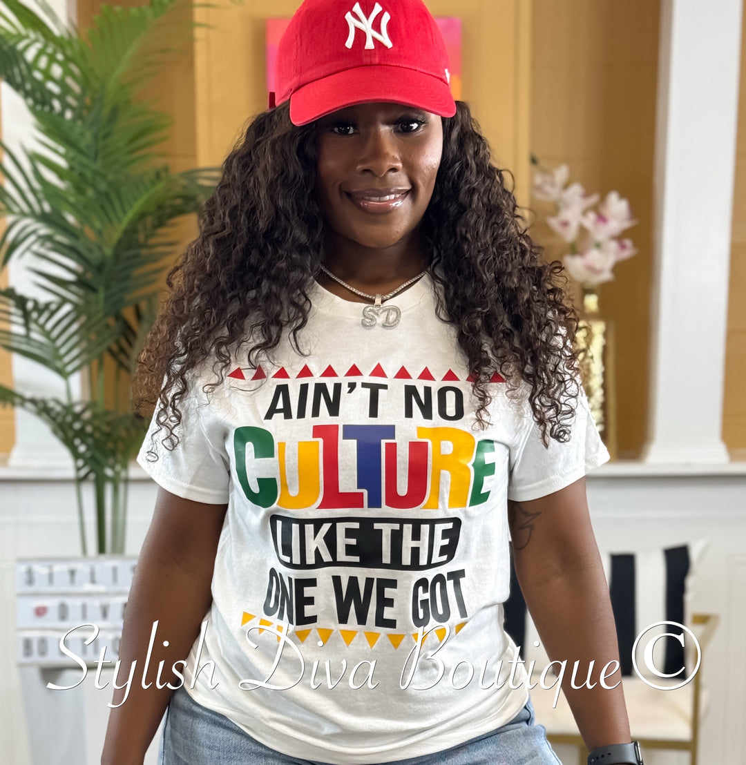Ain't No Culture T-Shirt (Multi-Color Print)