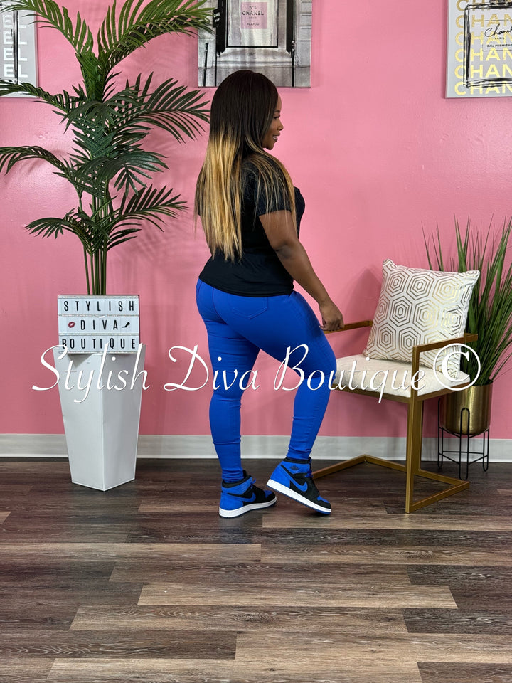 So Curvy Stretch Skinny Jeans up to 2XL (Royal Blue)