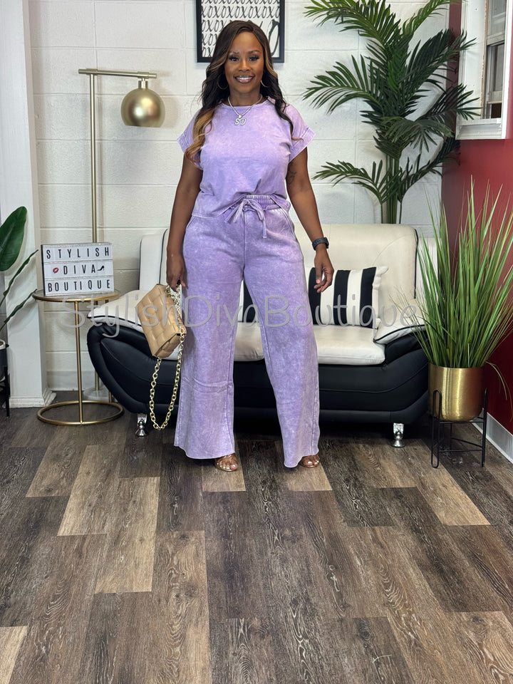Relaxed &amp; Ready Acid Wash Set (Lavender)