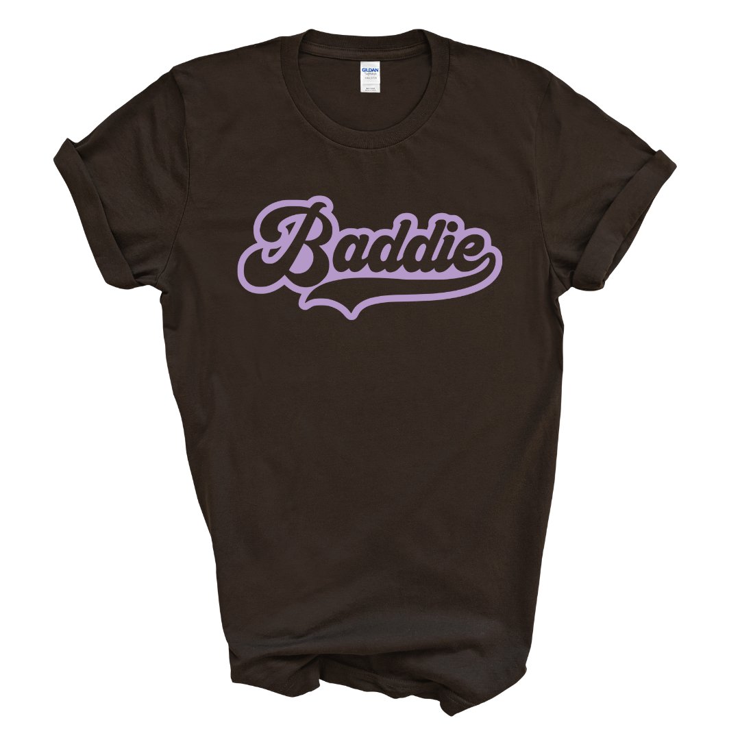 Baddie T-Shirt (Lavender Print)