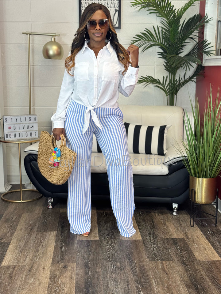 Kiya Tie Front Crop Top (White)