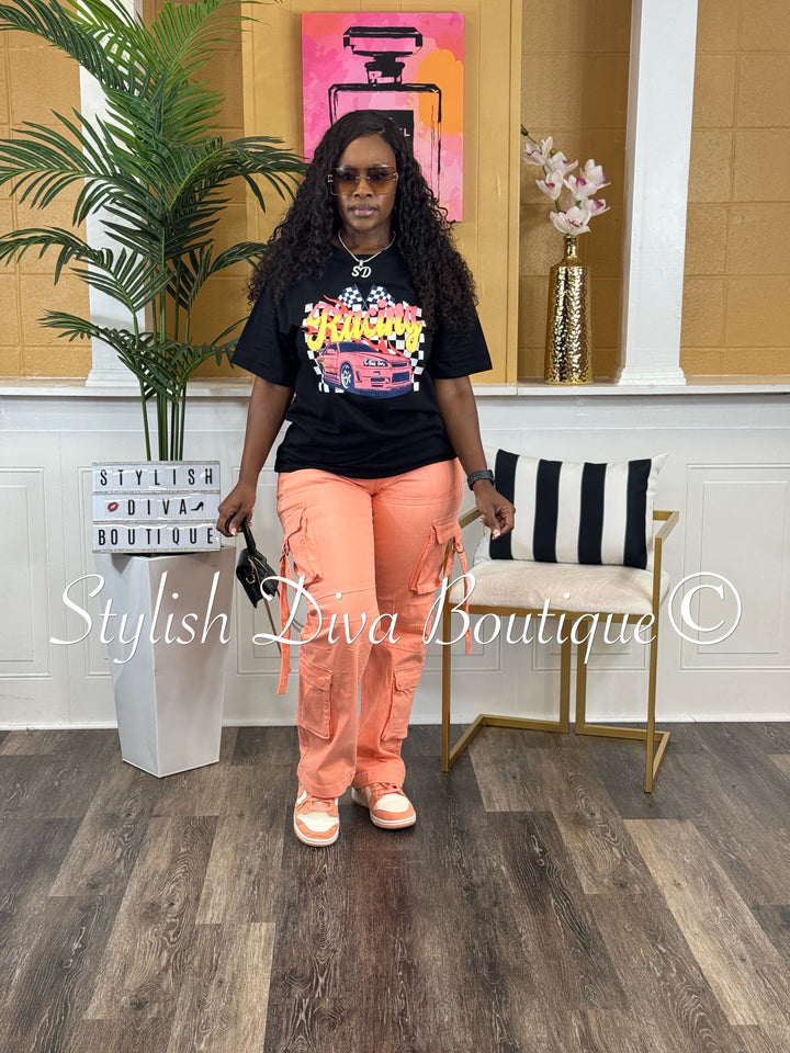 Milye Cargo Pants (Peach)
