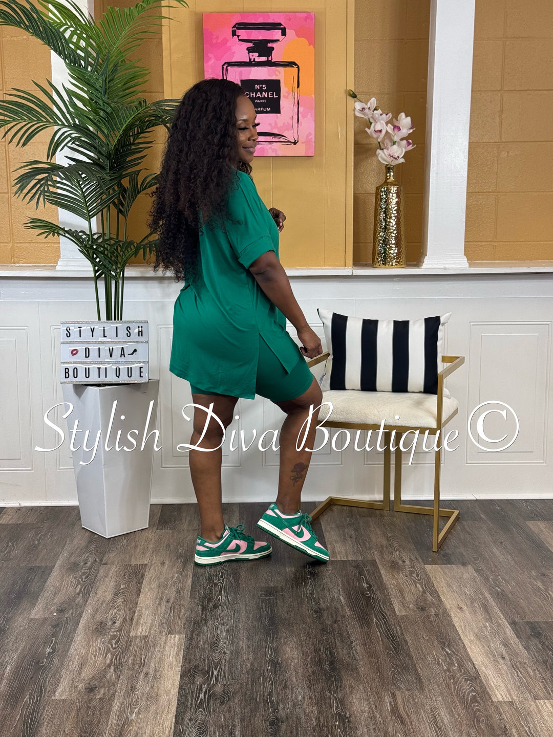 Chill Days Biker Set up to 3XL (Forest Green)