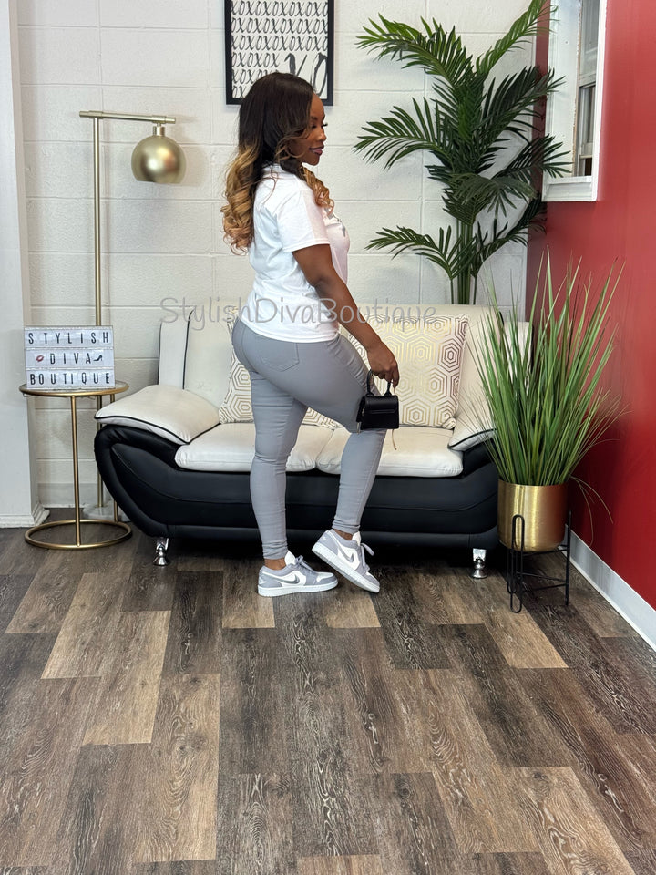 So Curvy Stretch Skinny Jeans up to 2XL (Light Grey)