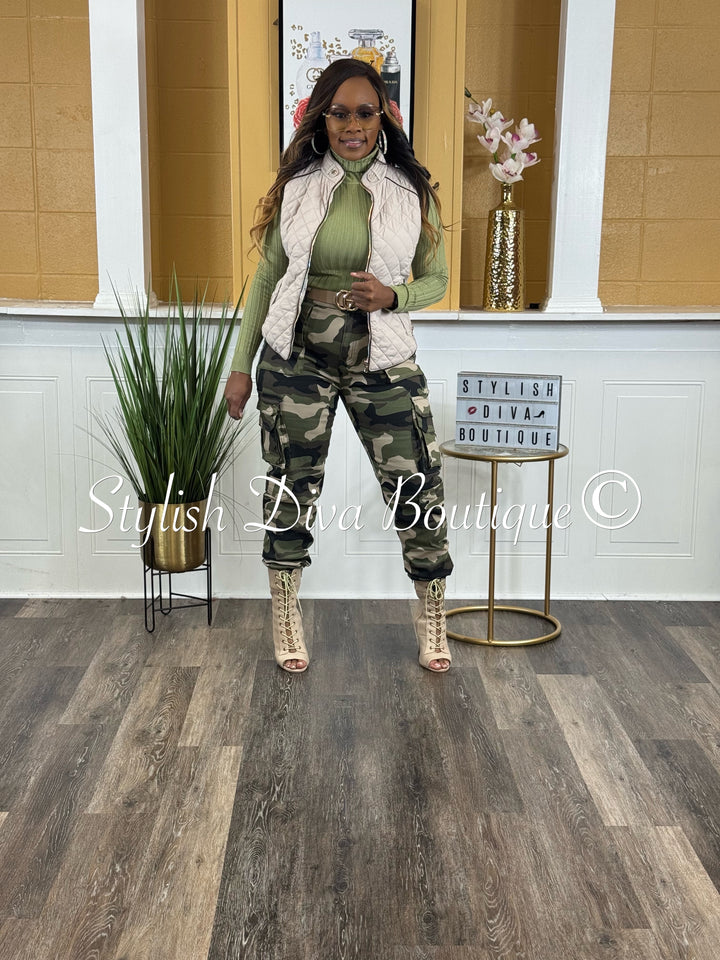 Rowan Quilted Padded Vest up to 2XL (Pale Taupe)