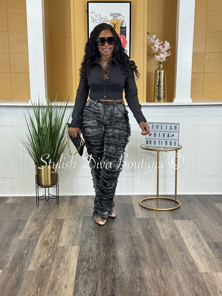 Command Attention Bustier Top (Black)