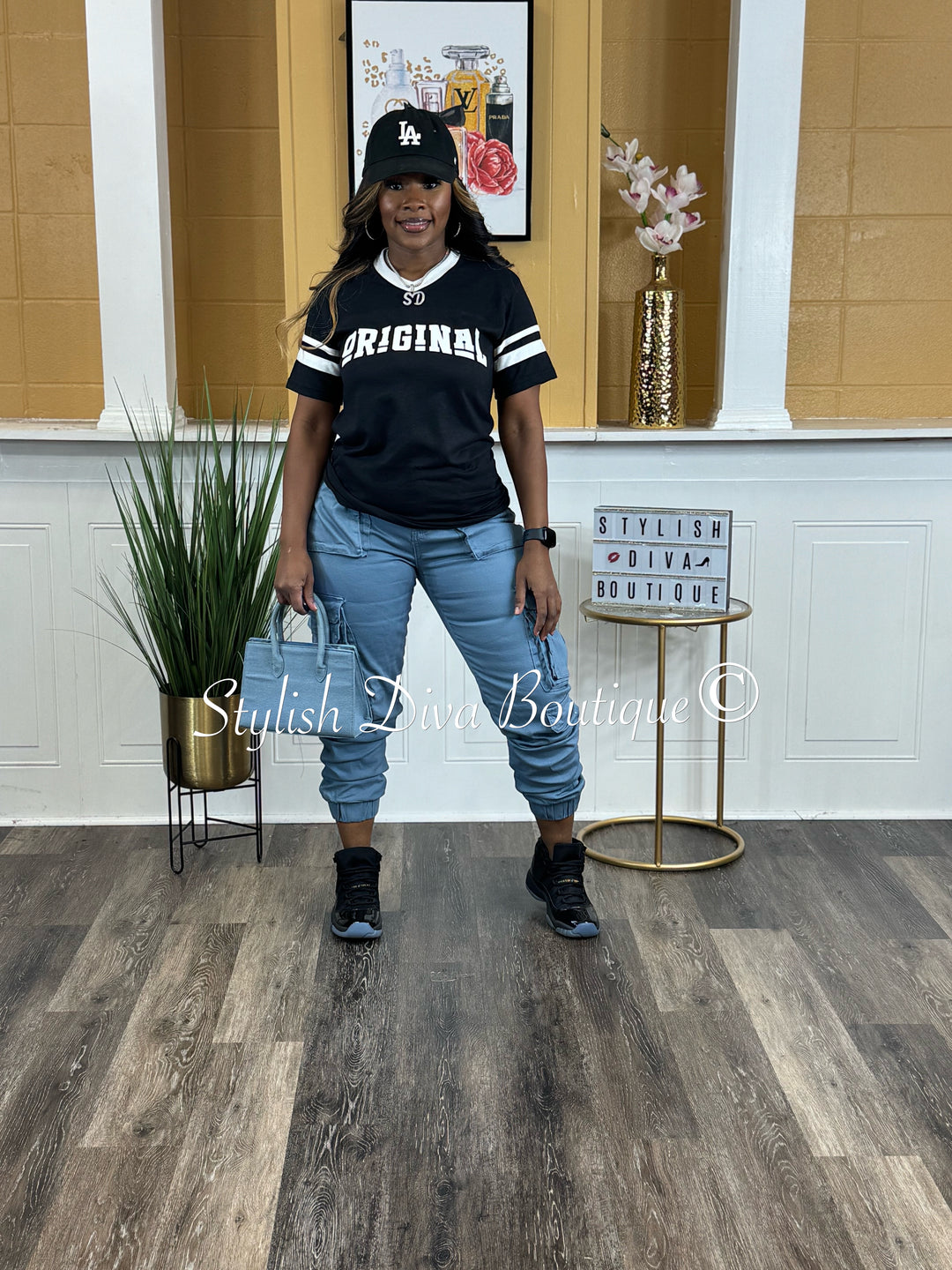 Original Jersey Tee (Black Shirt/White Print)