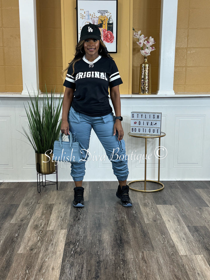 Original Jersey Tee (Black Shirt/White Print)