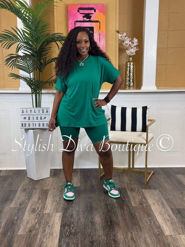 Chill Days Biker Set up to 3XL (Forest Green)