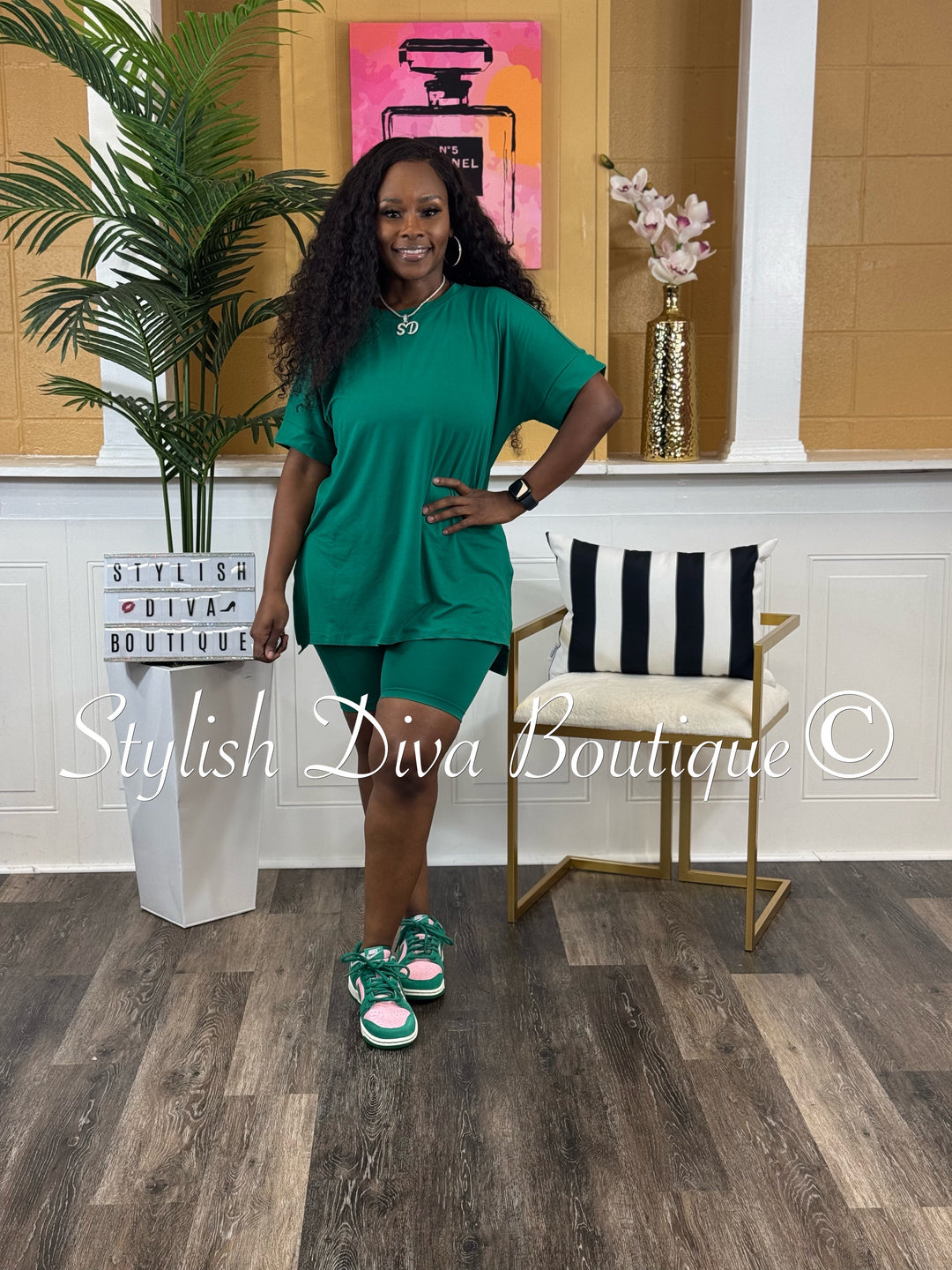 Chill Days Biker Set up to 3XL (Forest Green)