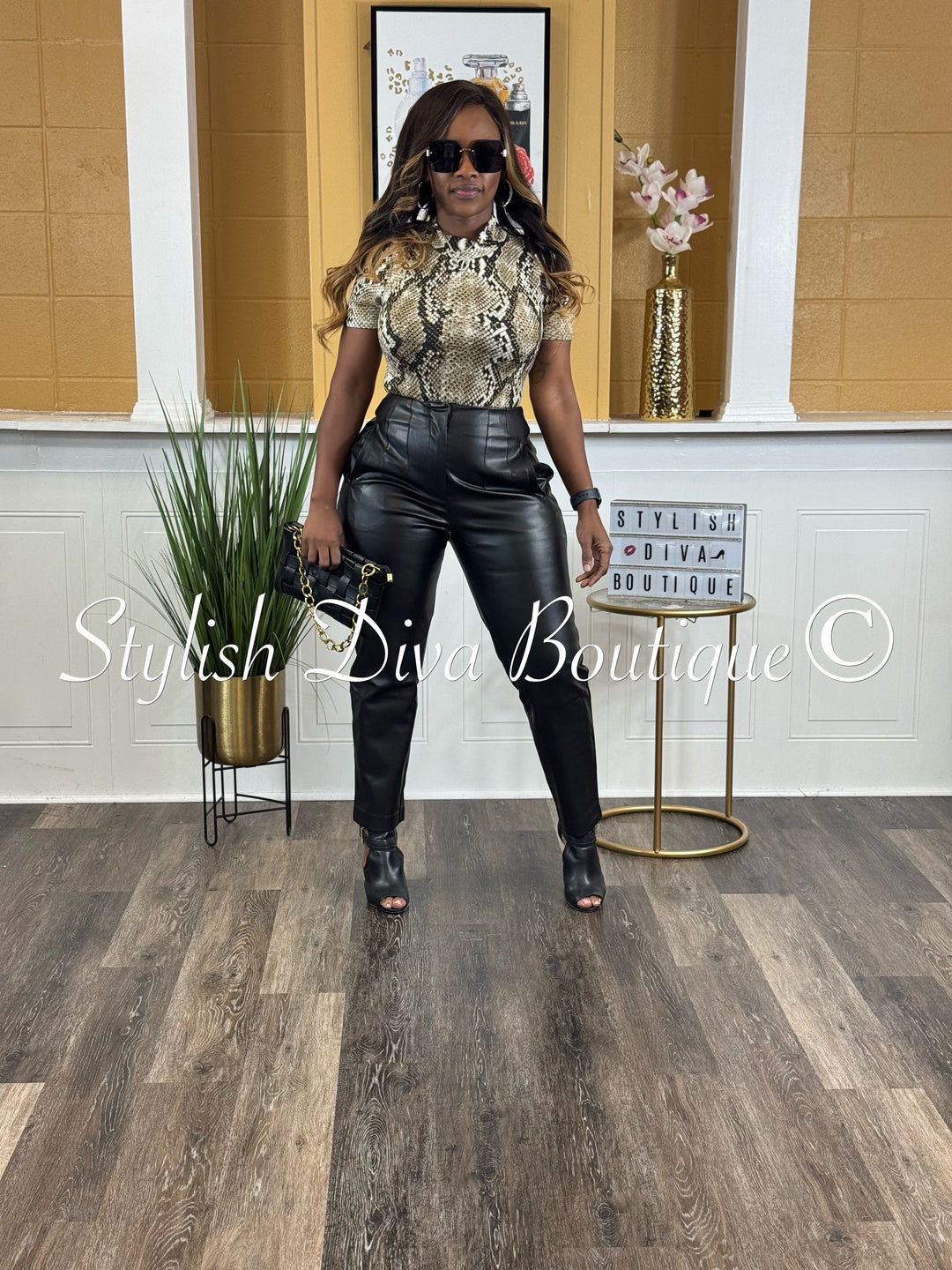 Luxe Jet Black Leather Pants