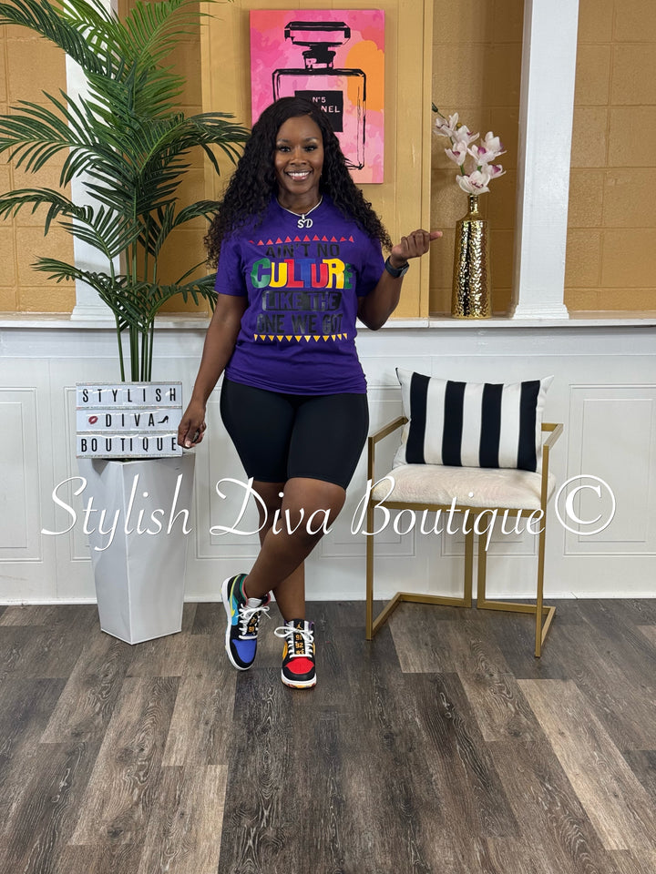 Ain't No Culture T-Shirt (Multi-Color Print)