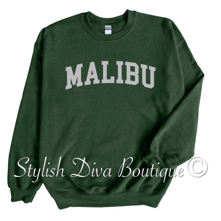 Malibu Sweatshirt Only up to 3XL (Grey Print)