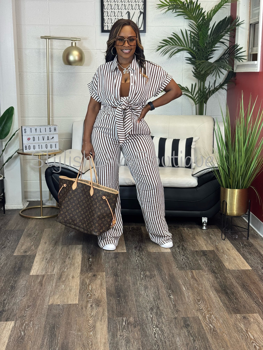 Addy Scoop Neck Bodysuit (Brown)