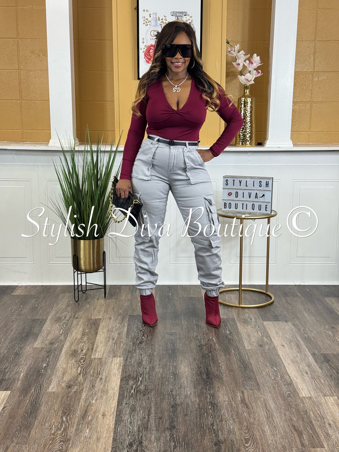 Sienna Cargo Joggers (Grey)