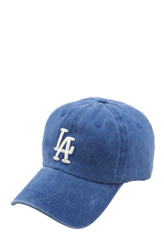 LA 3D Embroidery Pigment Baseball Cap