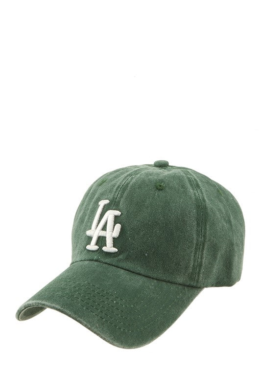 LA 3D Embroidery Pigment Baseball Cap