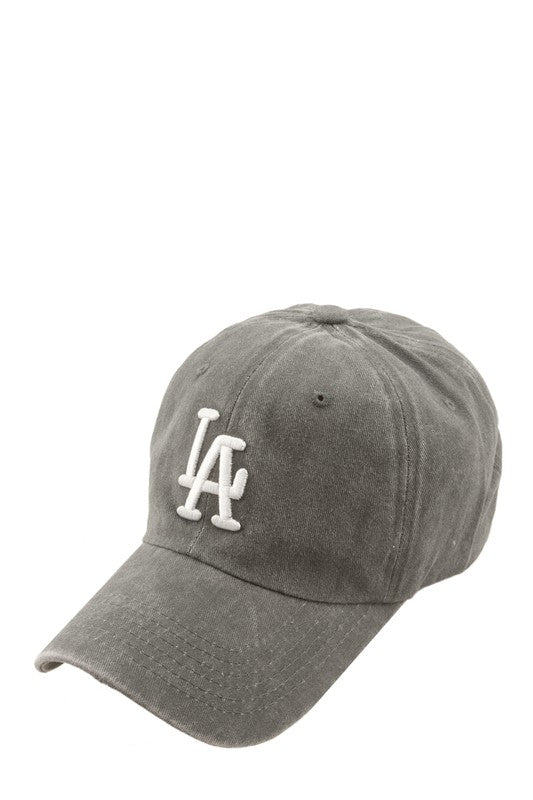 LA 3D Embroidery Pigment Baseball Cap