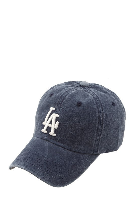 LA 3D Embroidery Pigment Baseball Cap