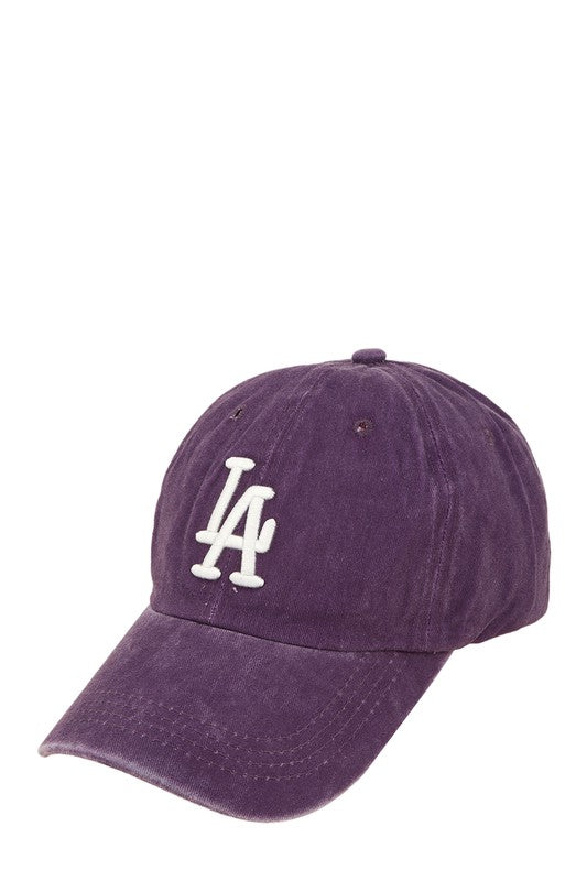 LA 3D Embroidery Pigment Baseball Cap